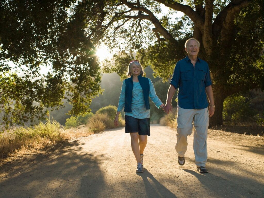 Couple Walking on Nature Trail