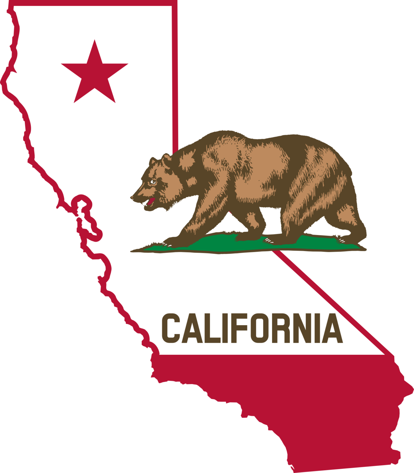 California Map and Flag